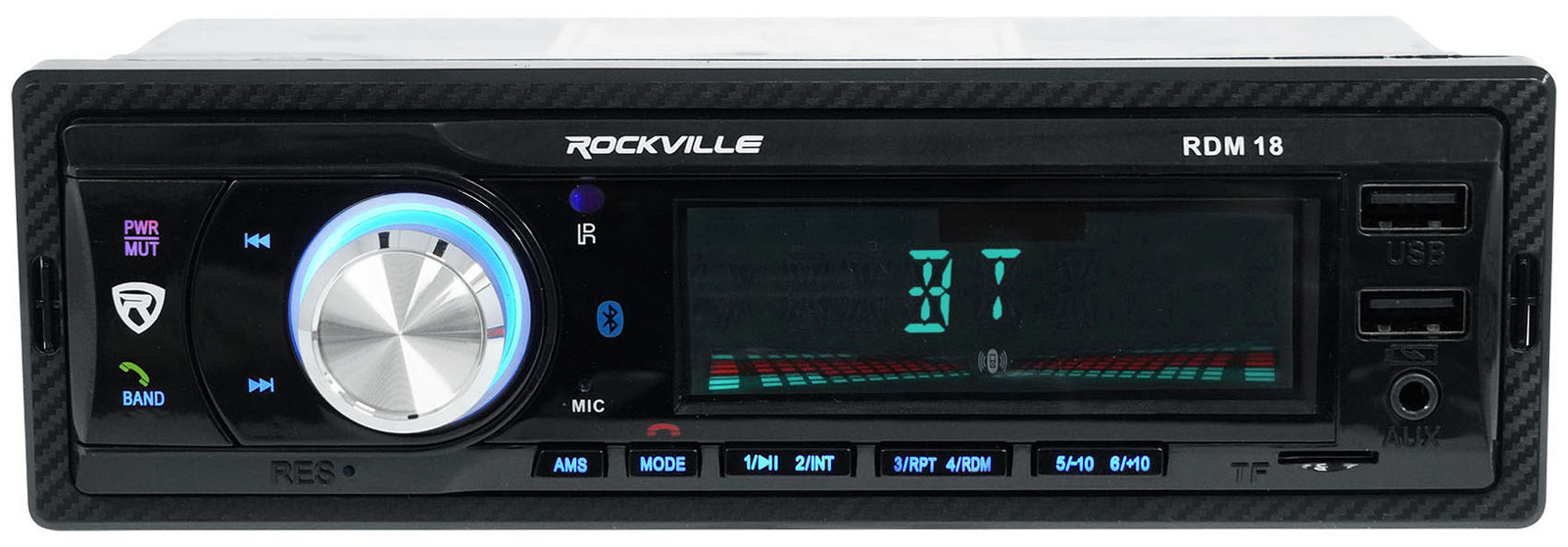 Rockville RDM18 In-Dash Car Digital Media Bluetooth AM/FM/MP3 USB/SD Receiver