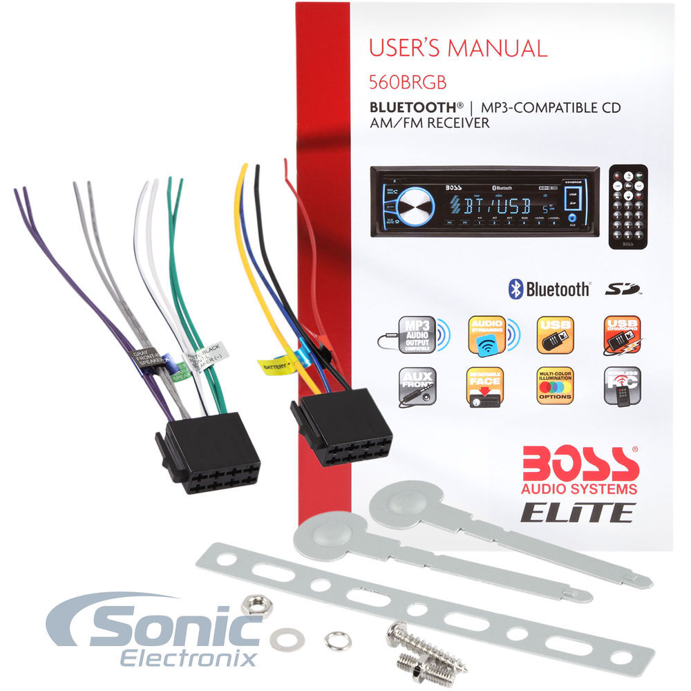 Boss ELITE 560BRGB Single DIN CD Receiver with Bluetooth