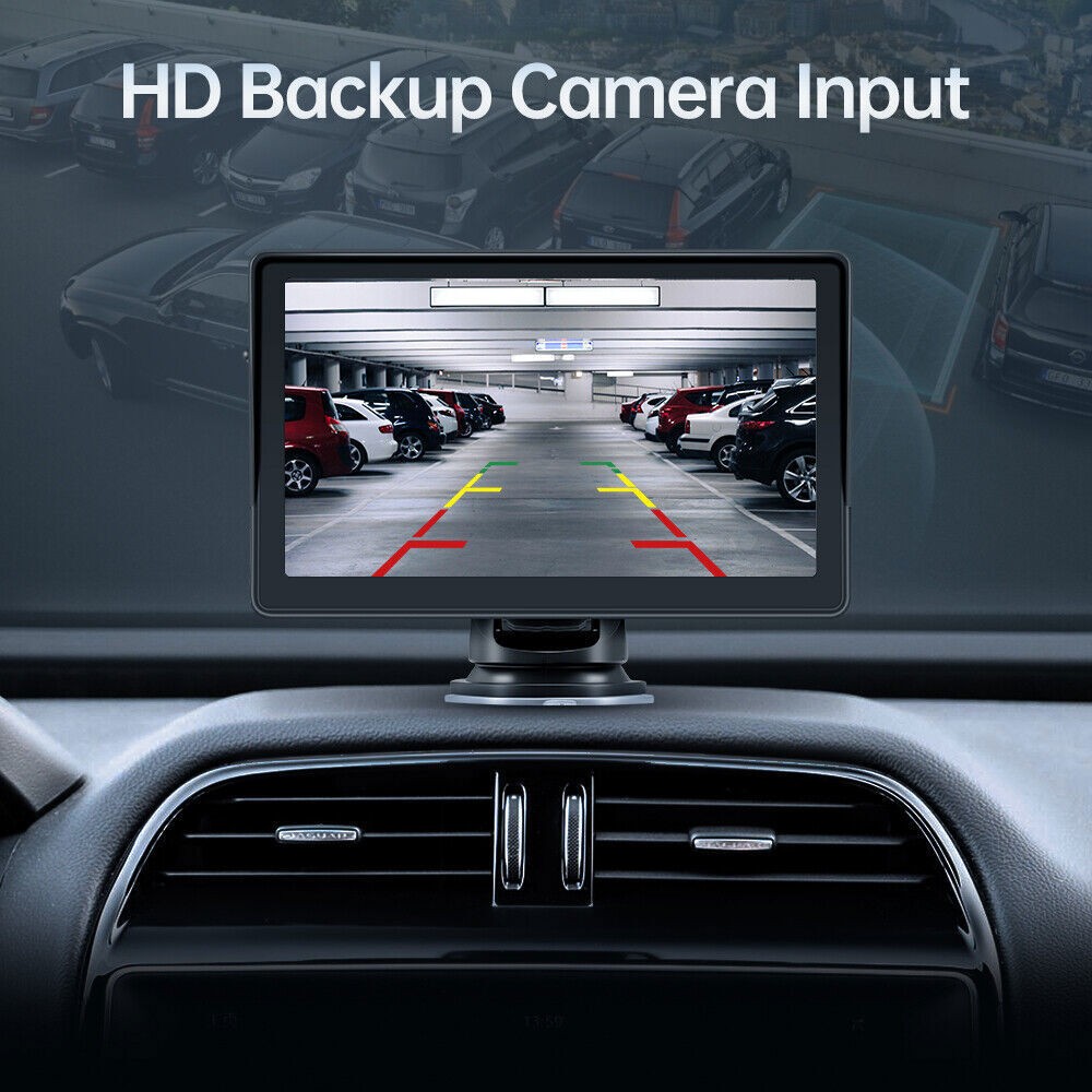 7” Portable CarPlay Android Auto Touch Screen Car Radio Stereo GPS FM BT Navi