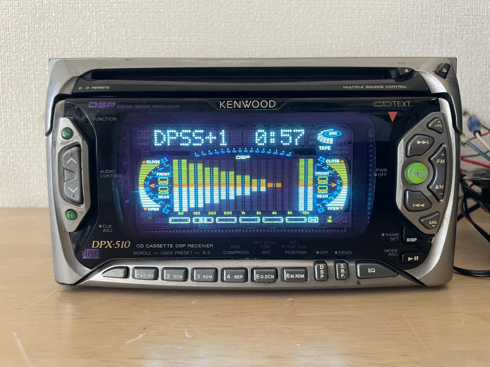 Kenwood DPX-510 2DIN Car Audio CD Cassette Tuner Bluetooth Player Tested Working