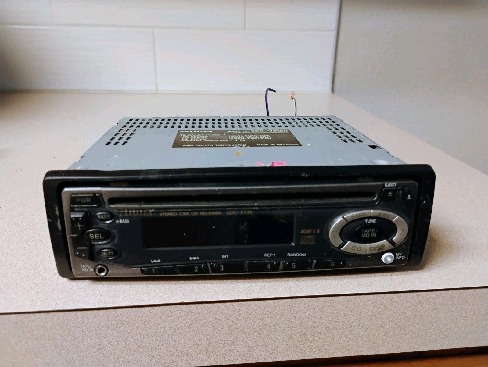 AIWA CDC X136yu Car Stereo CD Receiver Vintage 1999