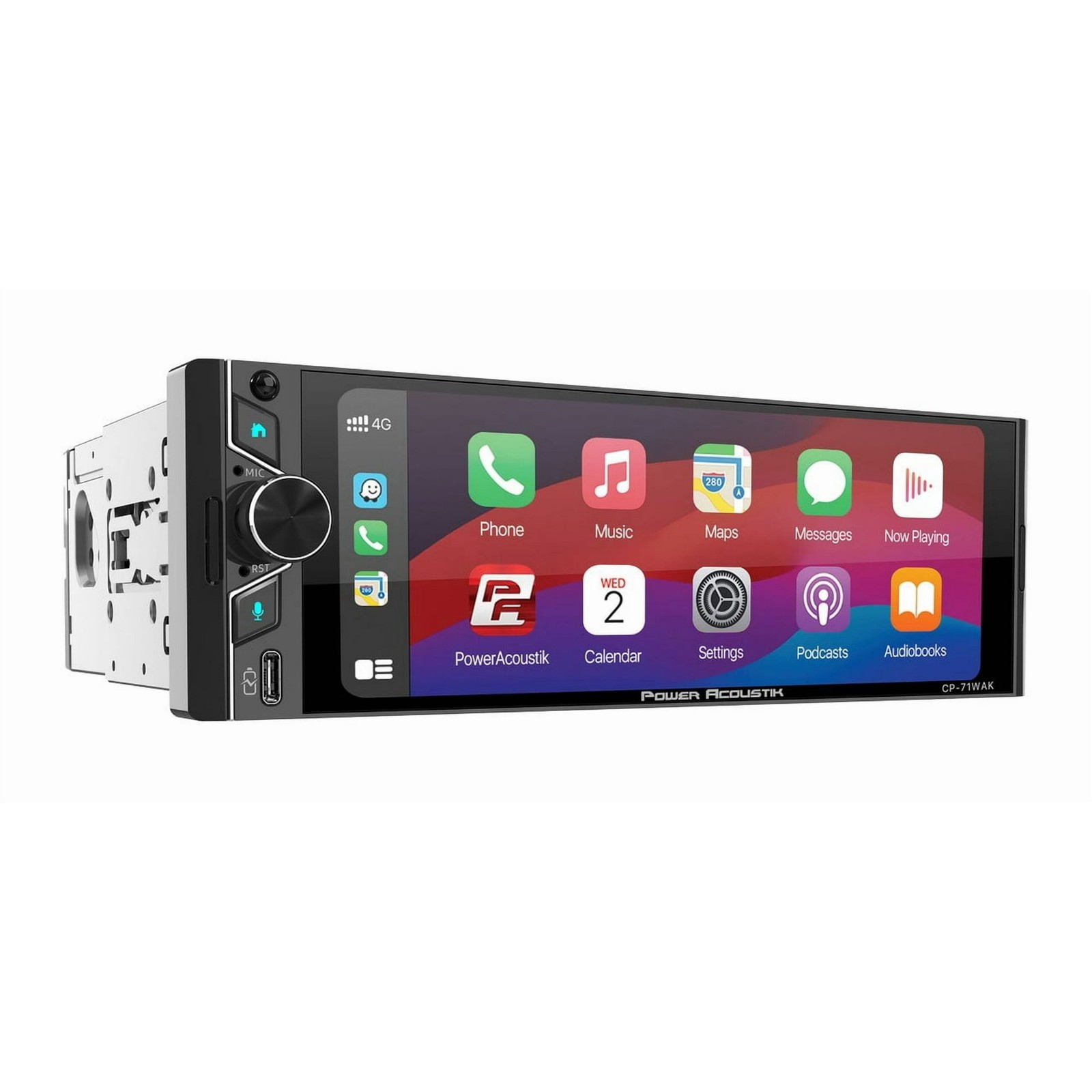Power Acoustik CP-71WAK Single DIN 6.5″ Color Touchscreen Car Stereo with Blueto