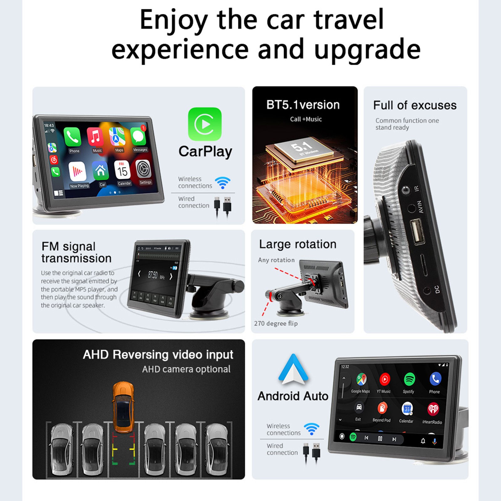 Portable Car MP5 Player With 7-Inch HD Screen Supports CarPlay EIFE