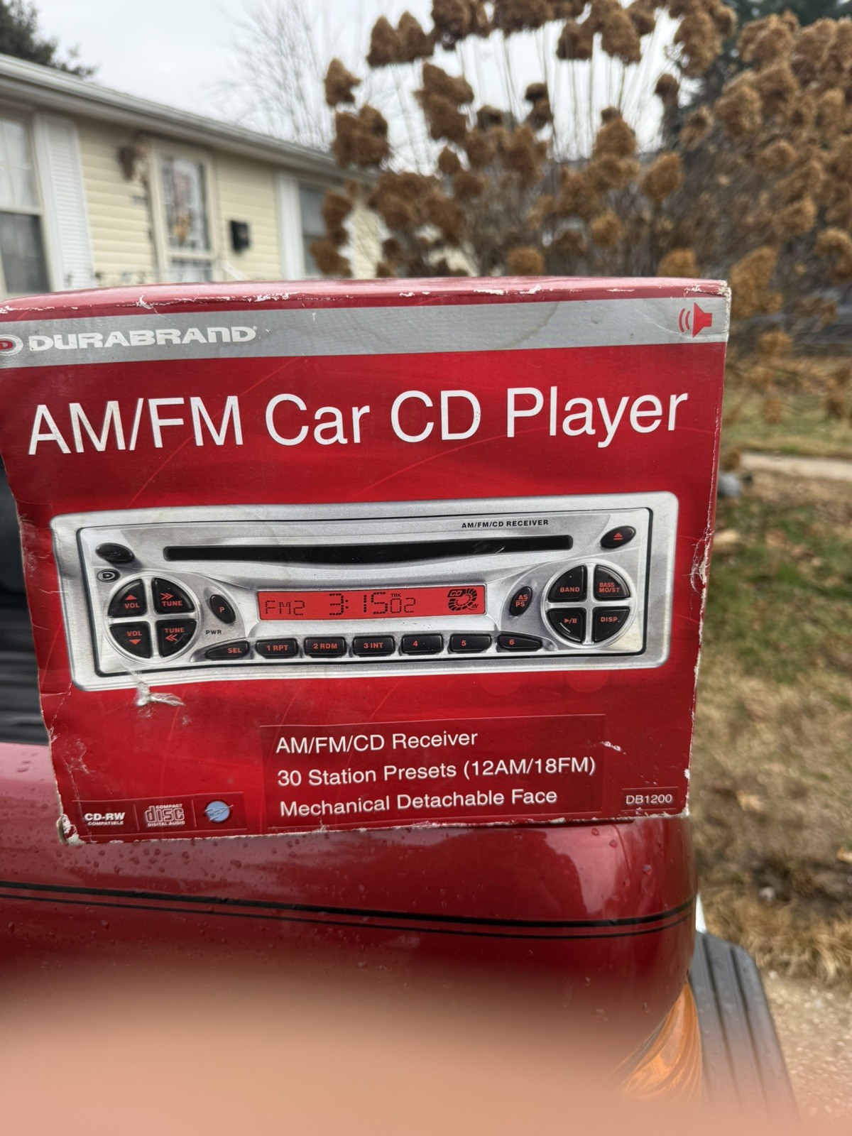 Durabrand 60 Watt AM/FM Car CD Player DB1200 Detachable Face New