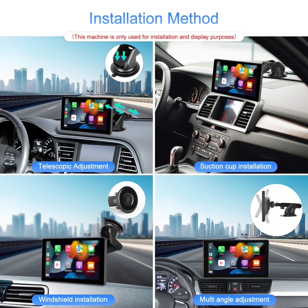 10.26″ Touch Screen Wireless Apple Carplay Portable Car Stereo Android Auto Cam