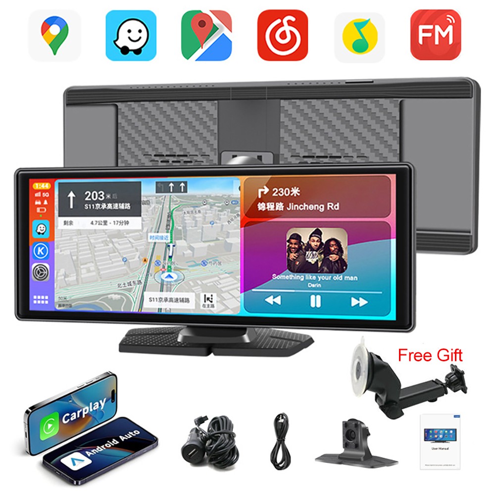 10.26″ Wireless CarPlay Android Auto Dash Screen 4K FM Touch Screen Radio