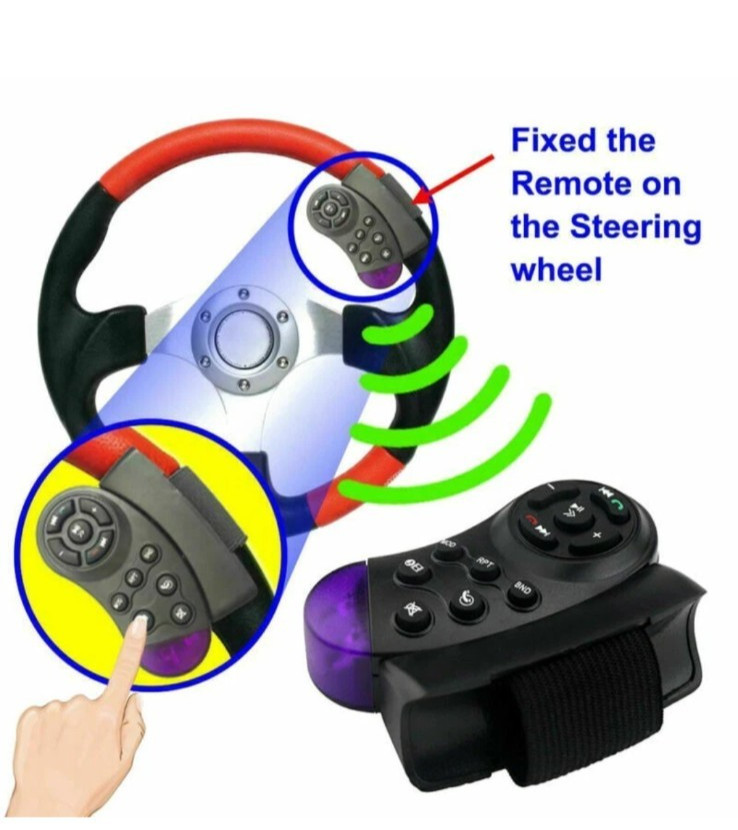 SODIAL Wireless Steering Wheel Remote 11 Button CD DVD MP3 GPS Open Box