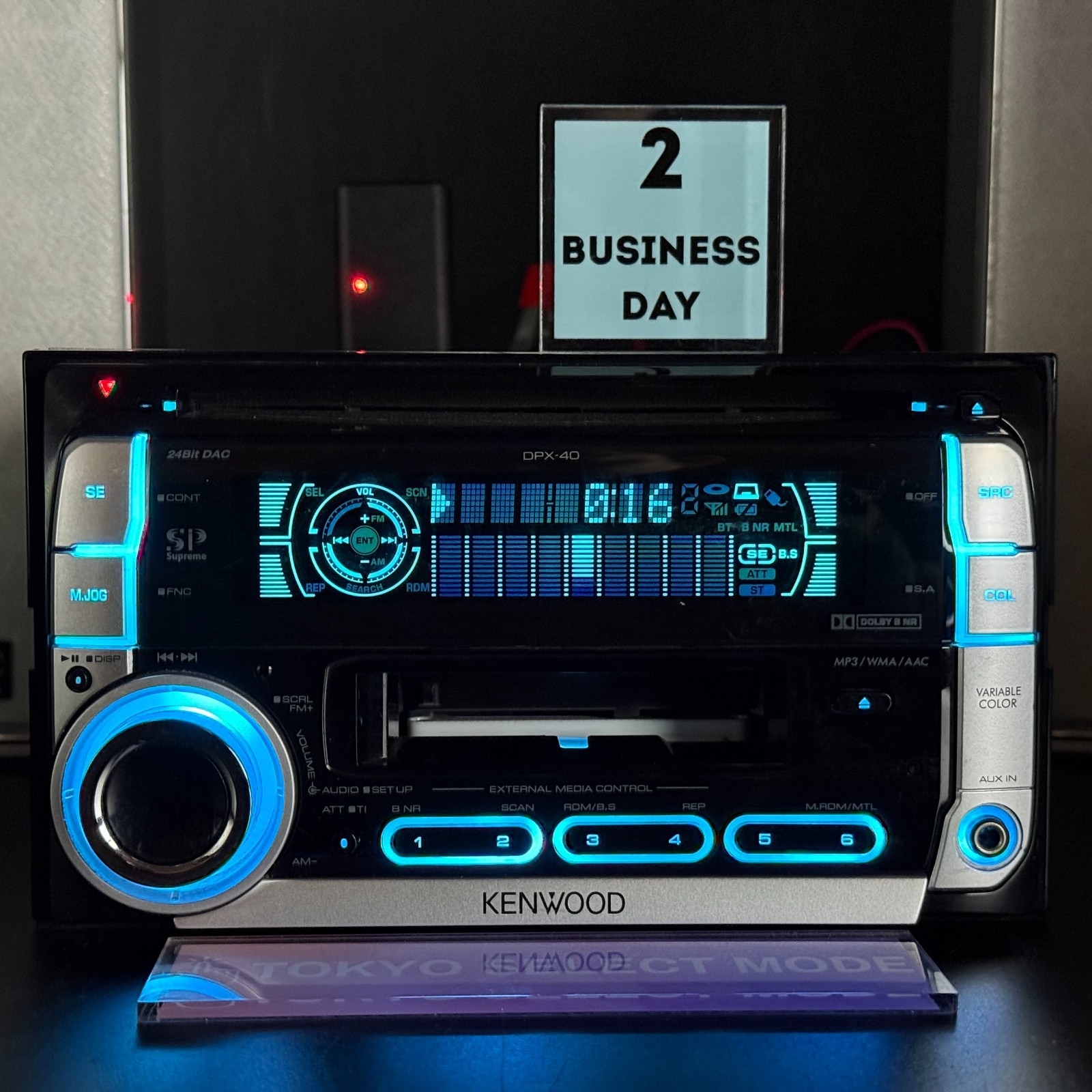 Kenwood DPX-40 2DIN CD Cassette Player Car Stereo Bluetooth JDM Tested Stock