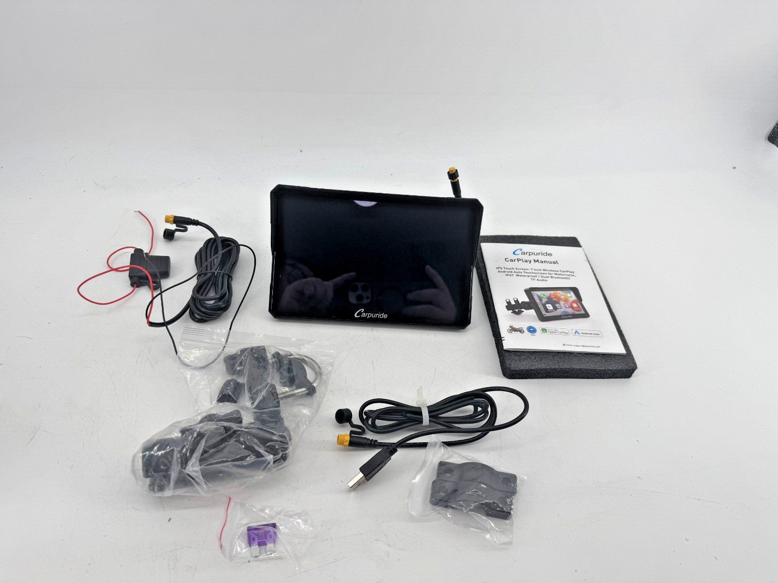 Carpuride W702 7” Motorcycle CarPlay & Android Auto GPS Navigation Screen