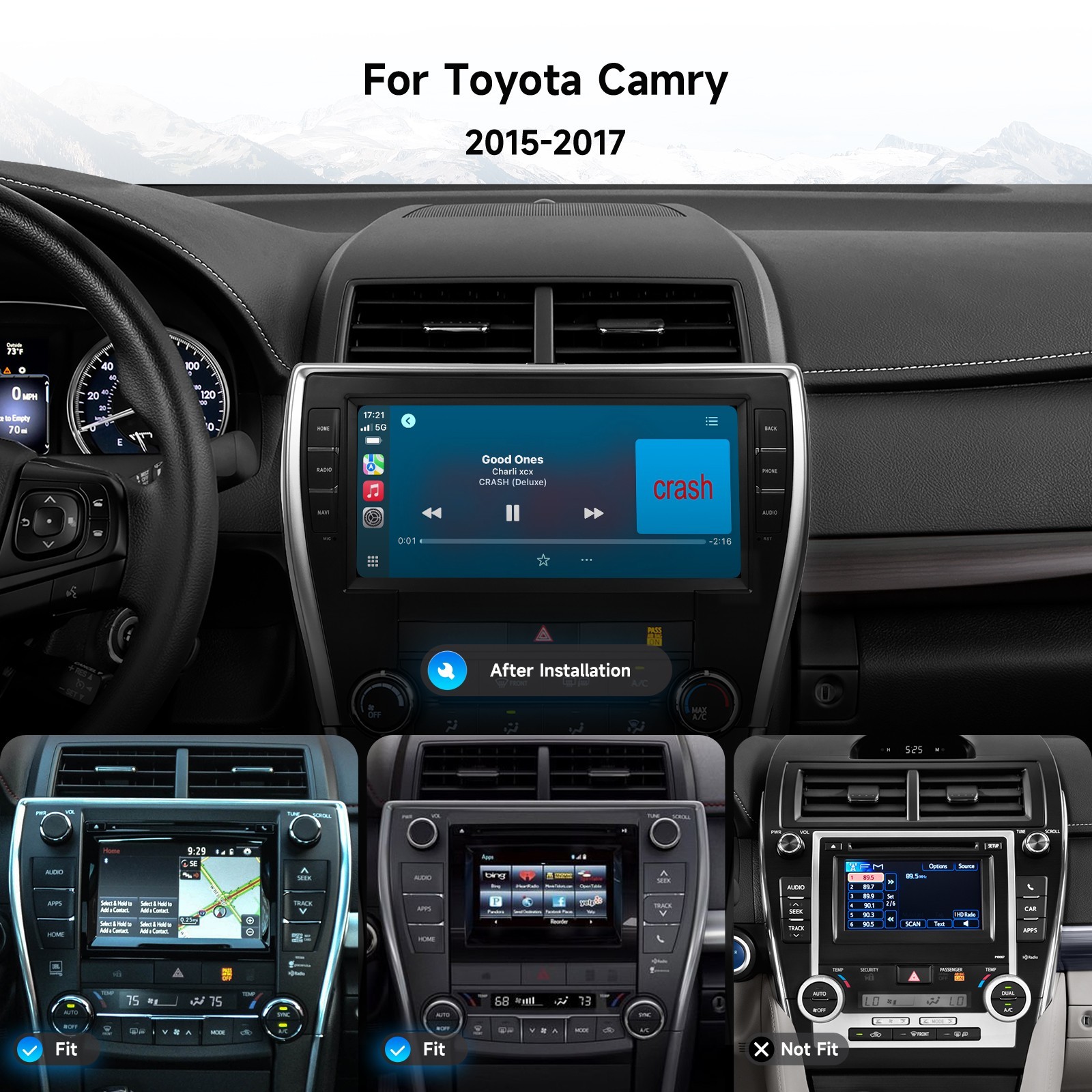 Dasaita 10.33” Car Radio for Toyota Camry 2015-2017 DTS 4G LTE CarPlay Stereo