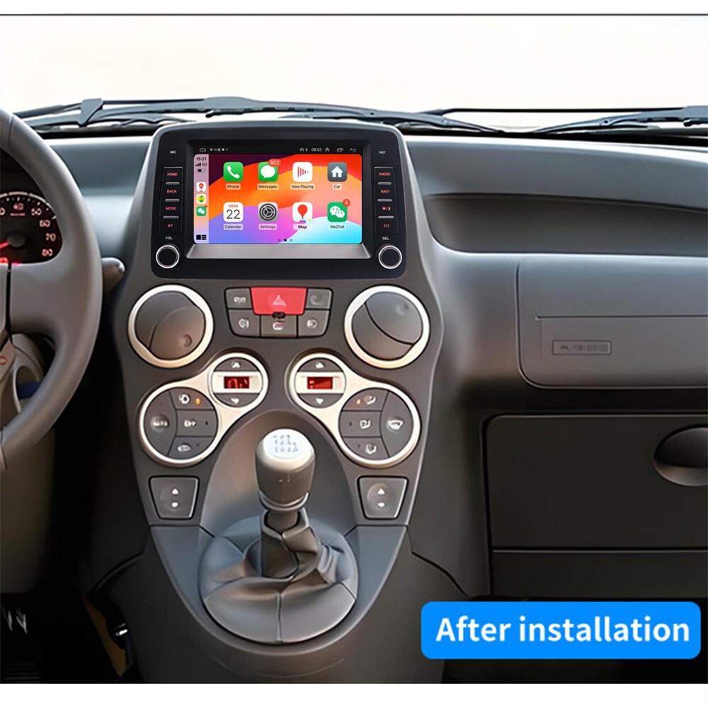 Fit For Fiat Panda 2003-2012 Android14 Car Touch Screen Stereo Mirror Link SWC