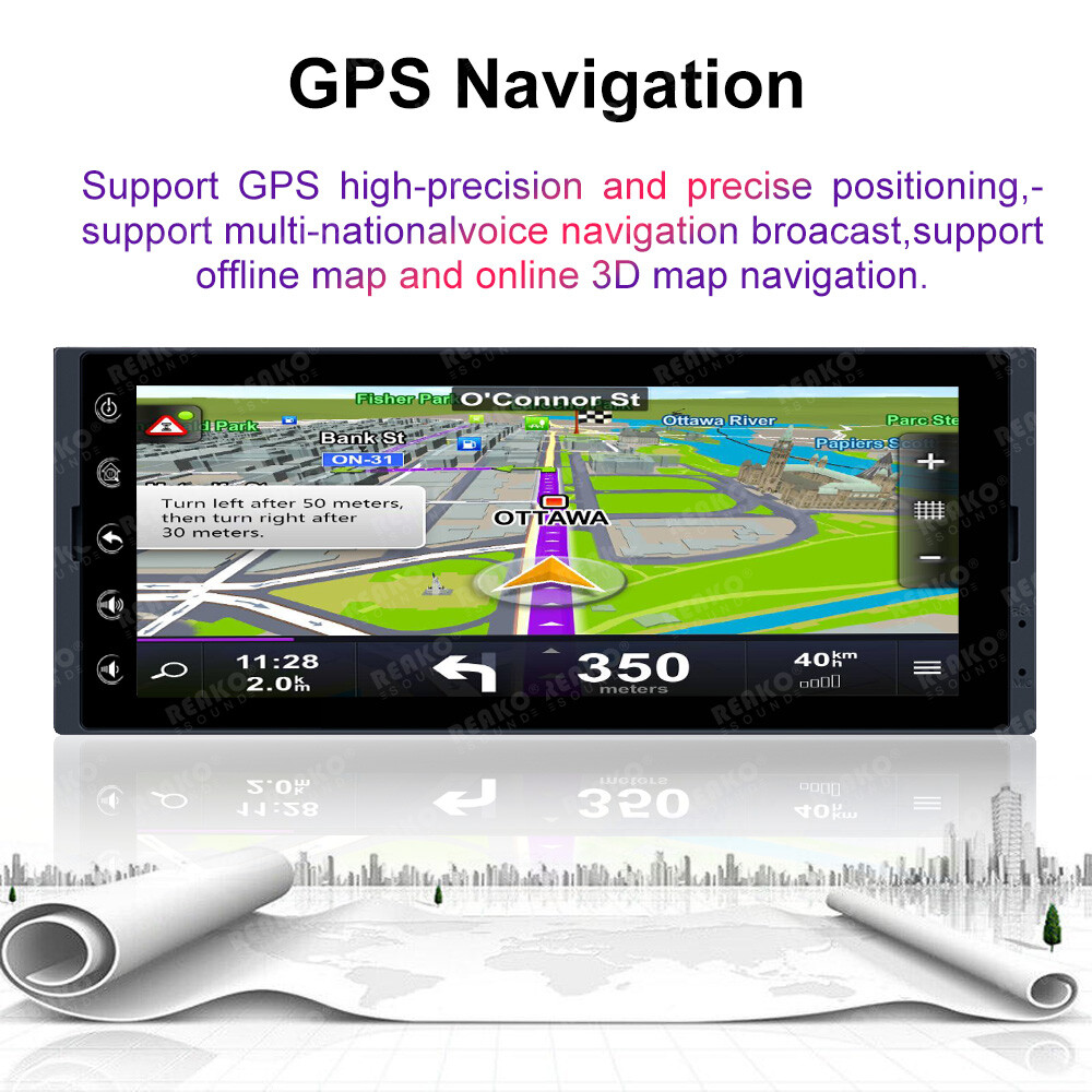 Andriod 12.0 1Din GPS CarPlay Wifi 2+32G Car Radio Stereo Touch Screen Bluetooth