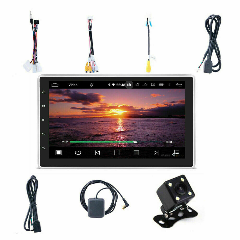 Rotatable Car Stereo Radio 10.1″ Android 11.0 Double 2DIN Touch Screen GPS Wifi