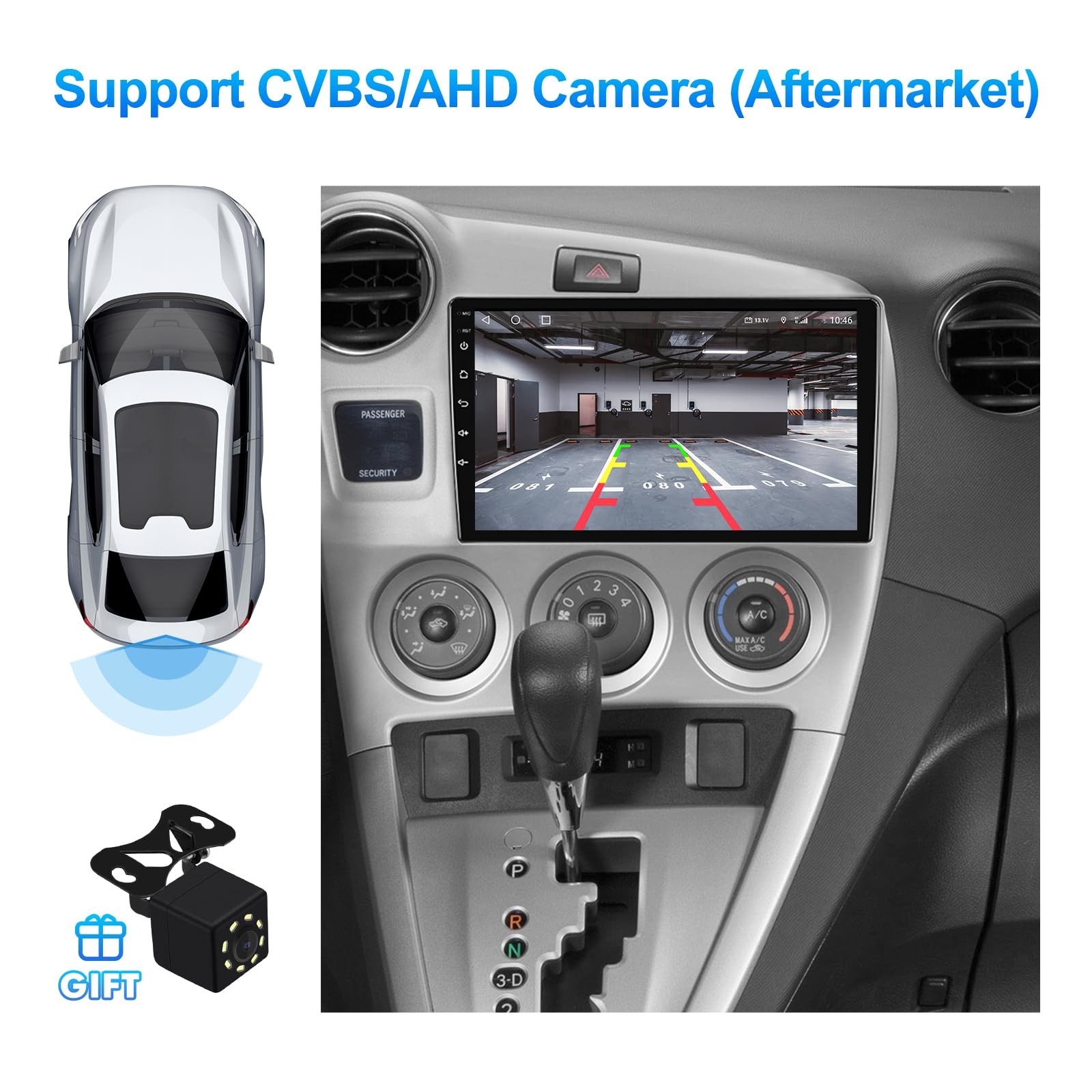 2+32G Android 13 Double Din Car Radio Stereo for Toyota Matrix 2009-2014…