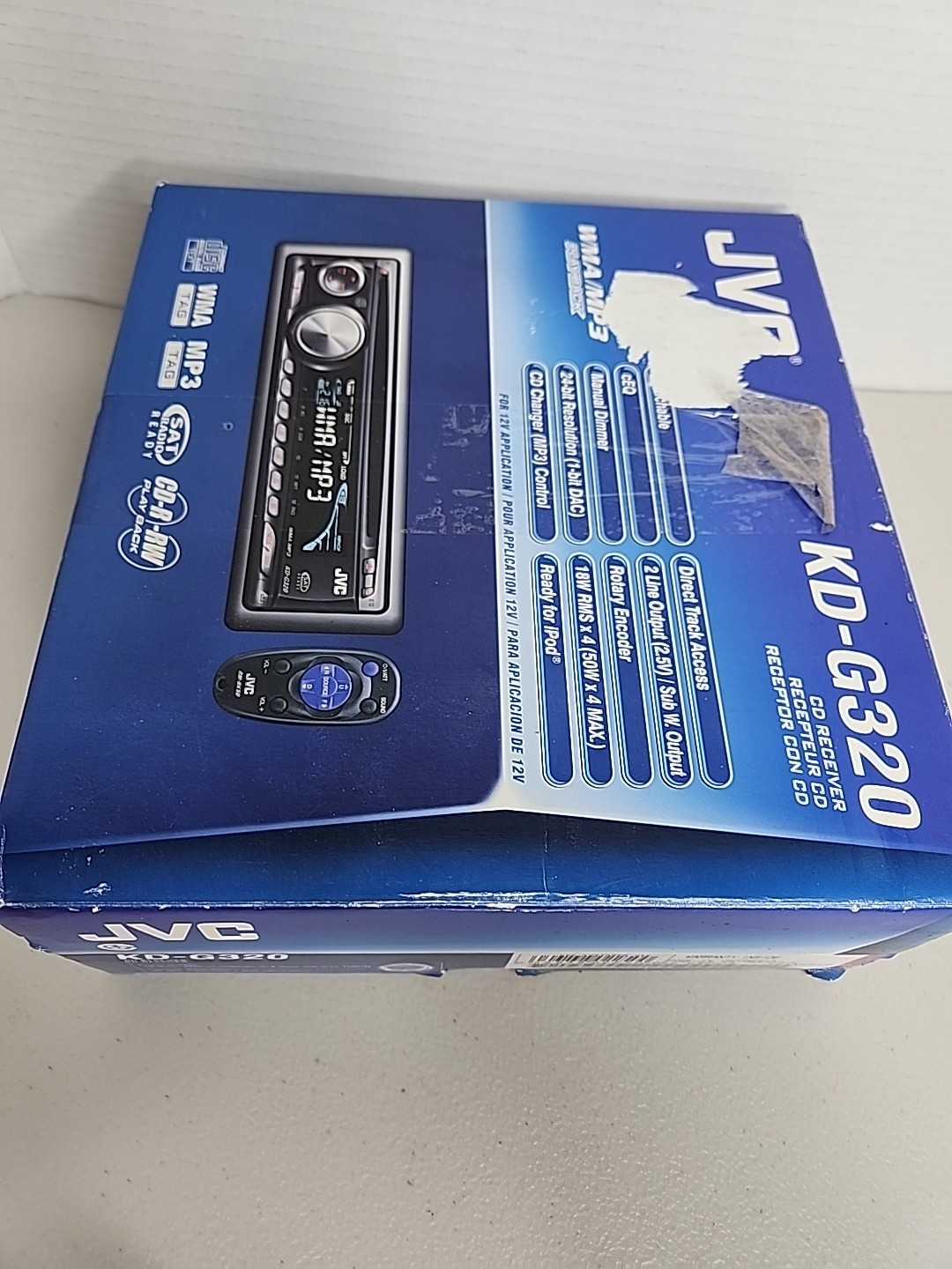 JVC KD-G32O DETACHABLE. IPOD WMA/MP3/CD-R-RW PLAYBACK .