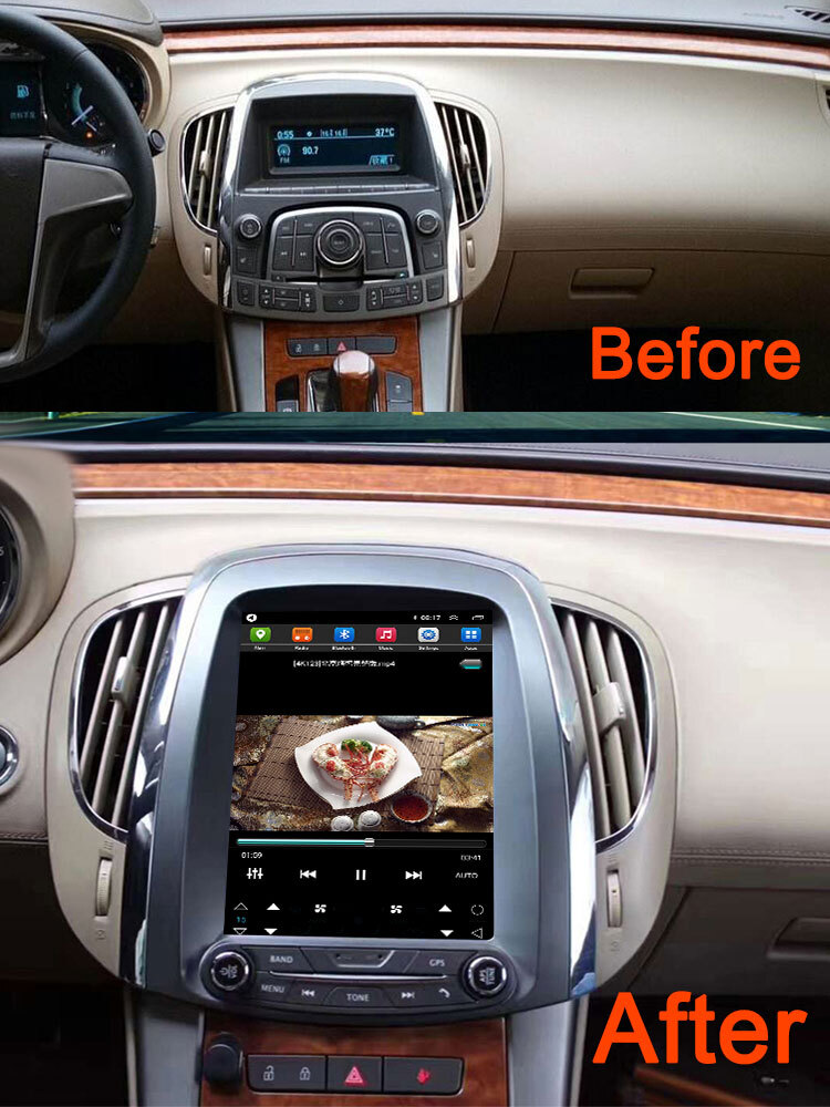 Android 14 Car Radio For Buick Lacrosse 2009-2012 Car Stereo Tesla Style Video