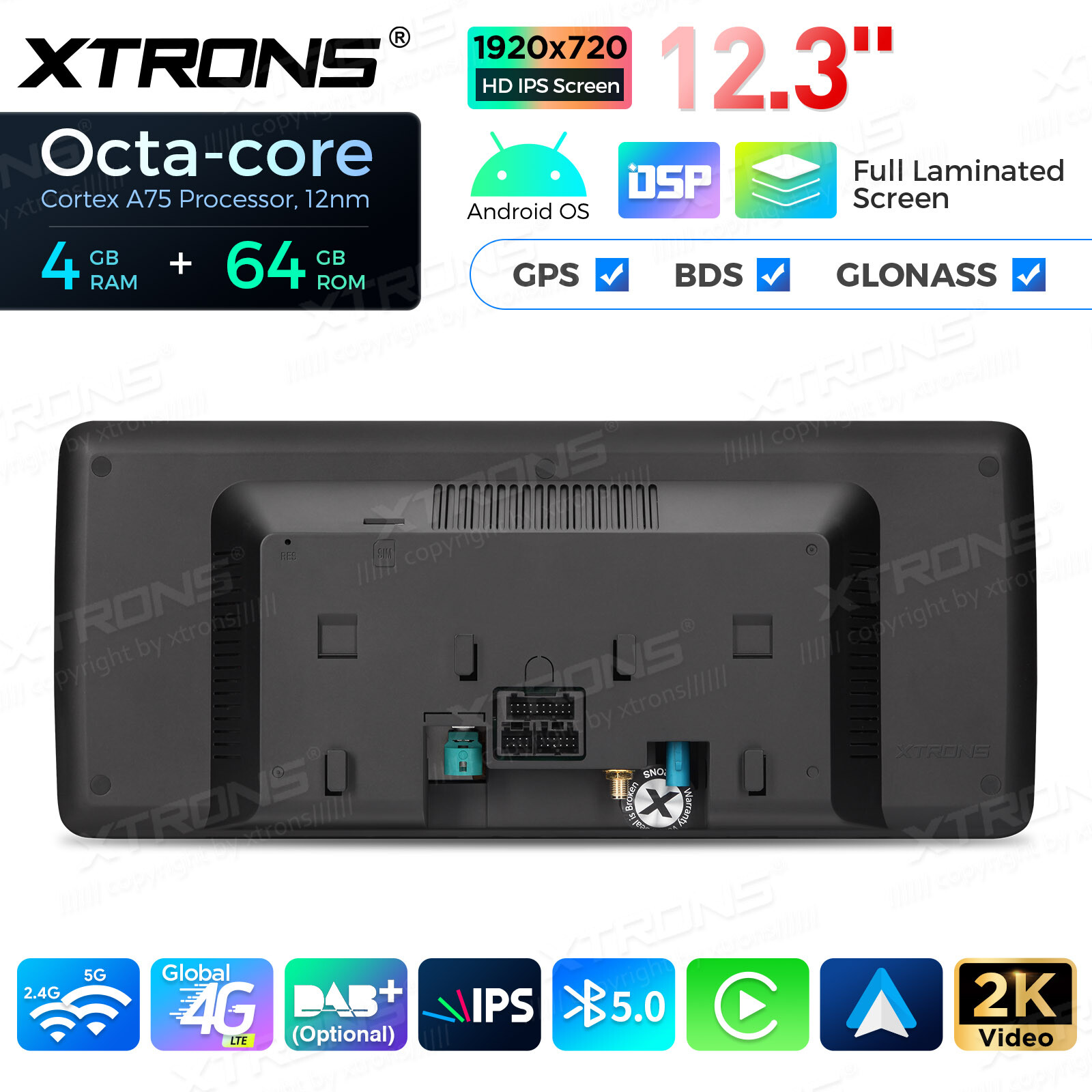 12.3 inch Android 14 8-Core Car Stereo GPS Navi 4G LTE 4+64GB For BMW X3 F25 CIC