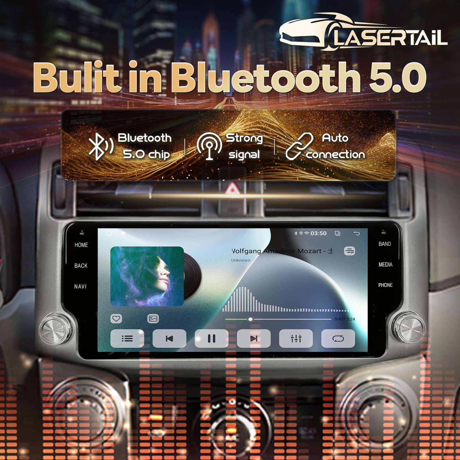 10.33″ Carplay Stereo Radio Head Unit For Toyota 4Runner 2010-2019 Tesla Style