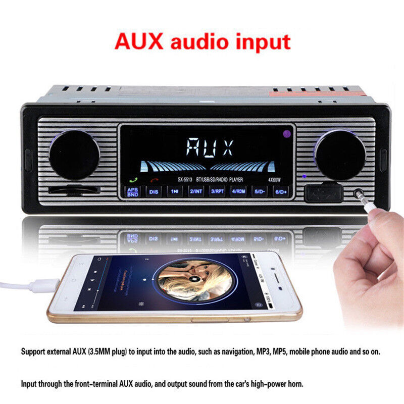 4-Channel Digital Car Bluetooth Audio w/Bluetooth+Microphone+Remote Control MP3