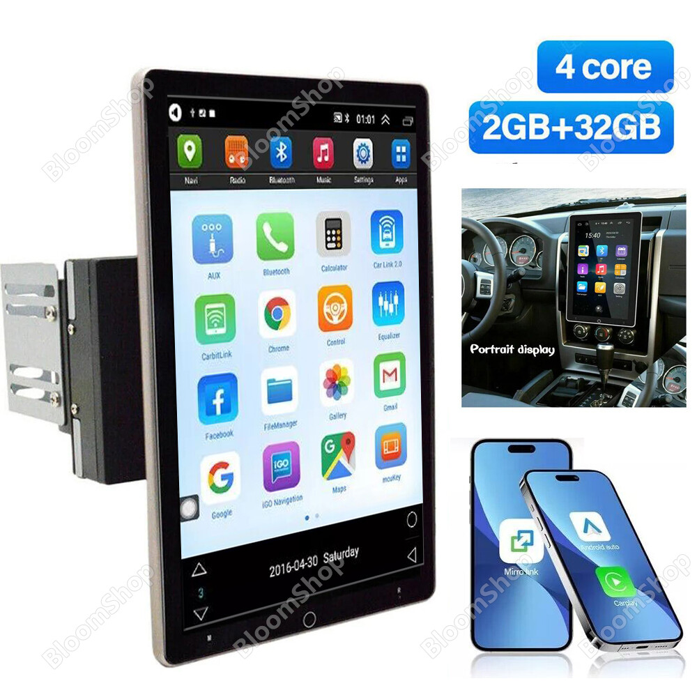 Android 15 Car Stereo Radio GPS Wifi Double 2 Din Touch Screen Player 10 Inch