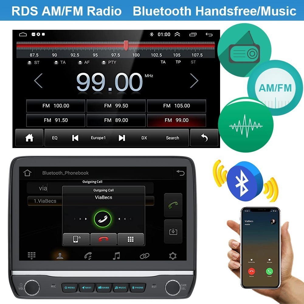 4+64G Car Carplay Radio Stereo GPS Navigation For Toyota Tacoma 2005-2015 Basic