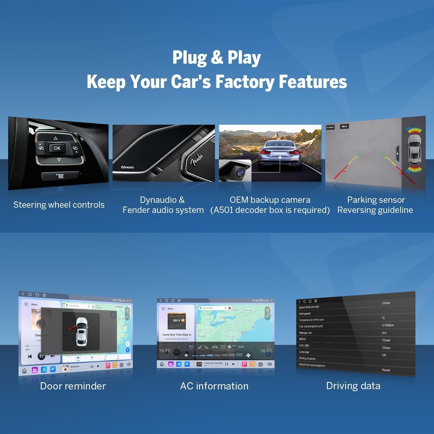 EONON 8″ 8Core 6+64GB Android Auto Carplay for 2003-2015 VW Seat Skoda
