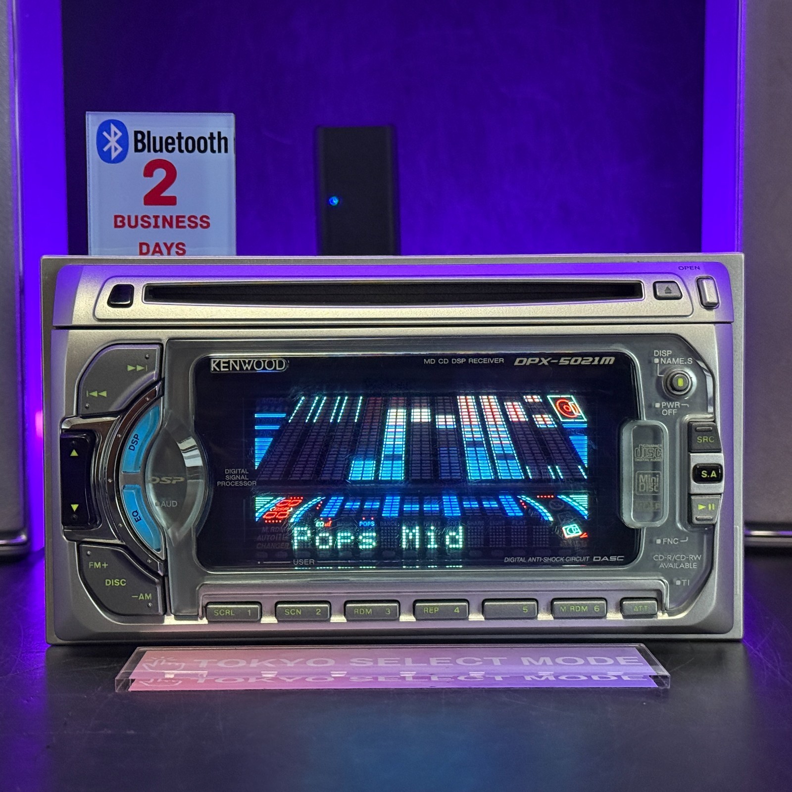 KENWOOD DPX-5021M Car Audio 2DIN CD MD DSP Working Tested JDM In Stock