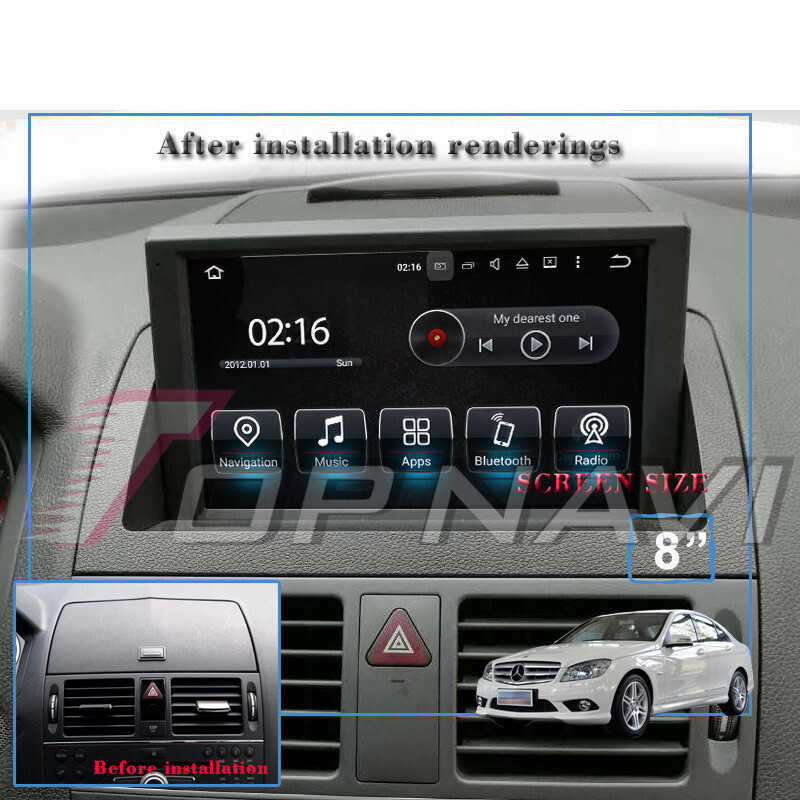 For Benz C-W204 2007-2011 Car DVD Player GPS Navi Stereo Radio RDS 4G 64GB WIFI