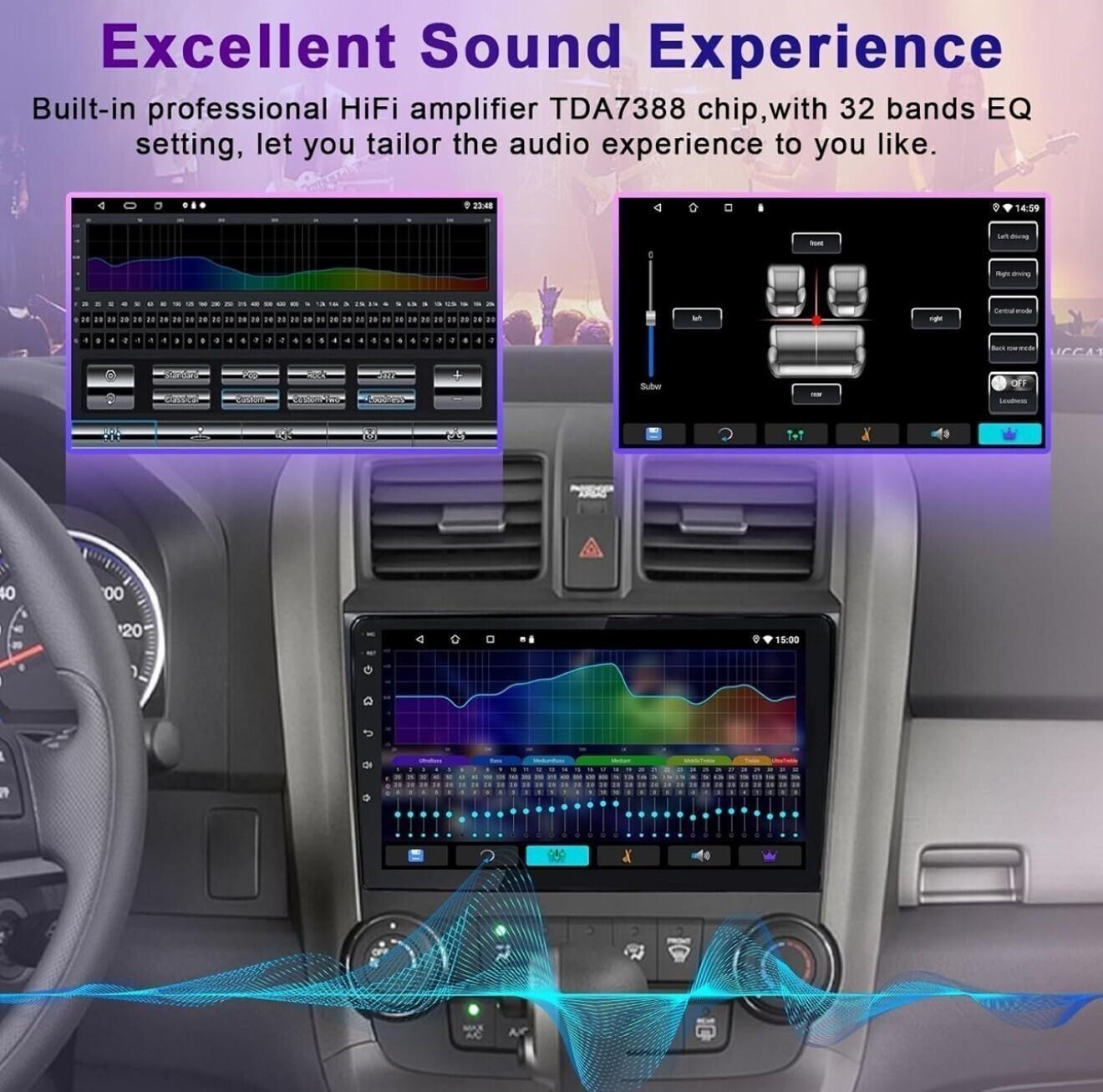 4+128G Car Stereo for Honda CRV 2007-2011 9” Touch Screen, Carplay, Android Auto