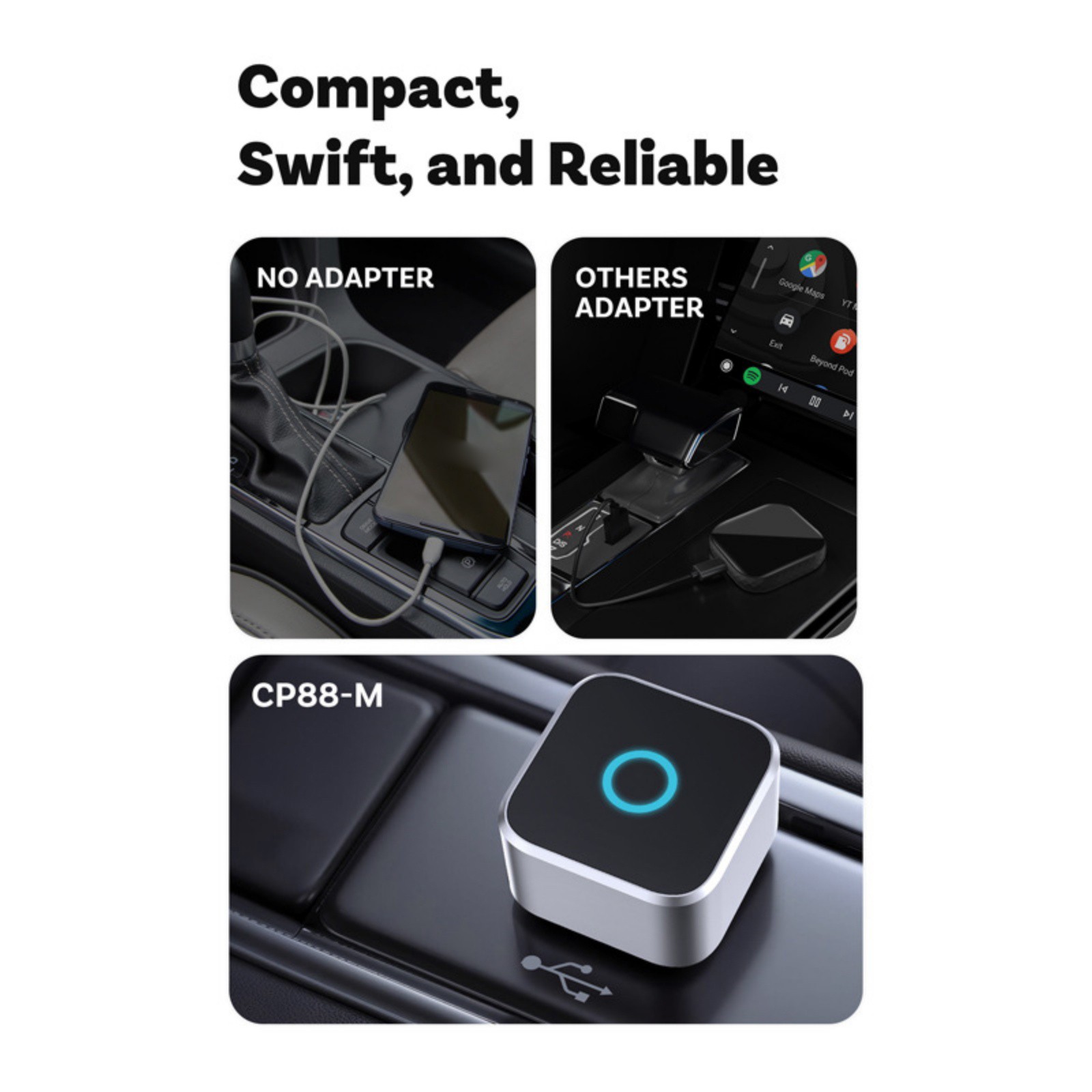 Wireless for CarPlay Dongle for Android Auto USB Adapter Bluetooth 4.2 Connector