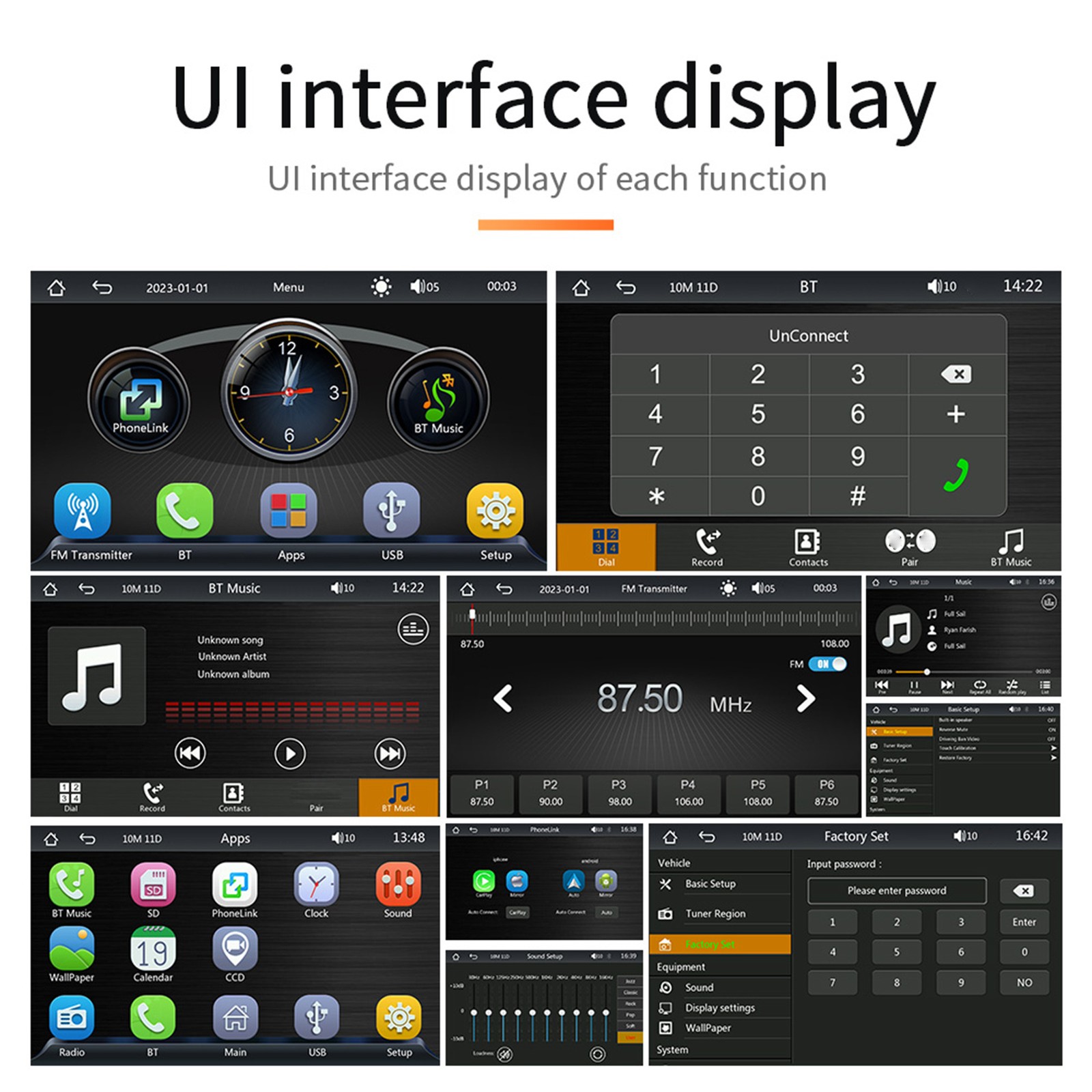 Portable Car MP5 Player With 7-Inch HD Screen Supports CarPlay EIFE