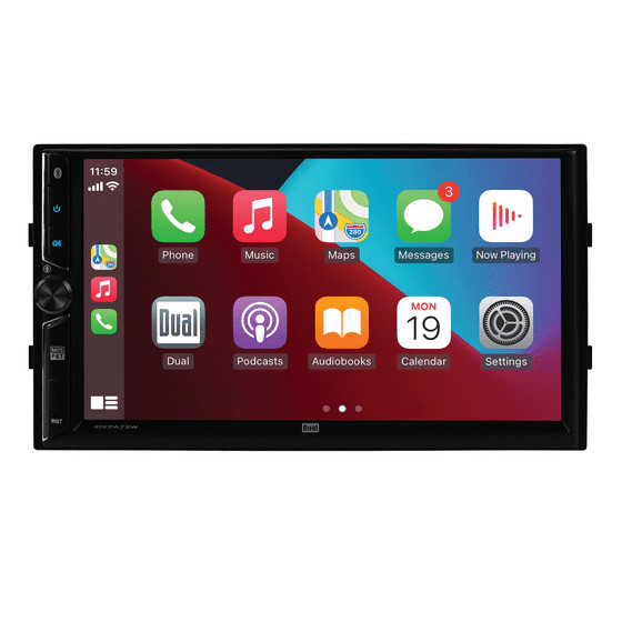 Dual Electronics 7″ Touchscreen Car Stereo Receiver with Wireless XDCPA73W (New)