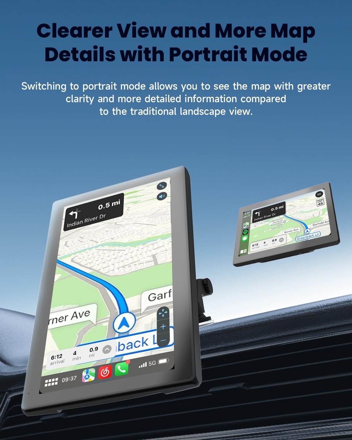 CarPlay Screen with Android Auto, CL798 7” Portable Touchscreen with…