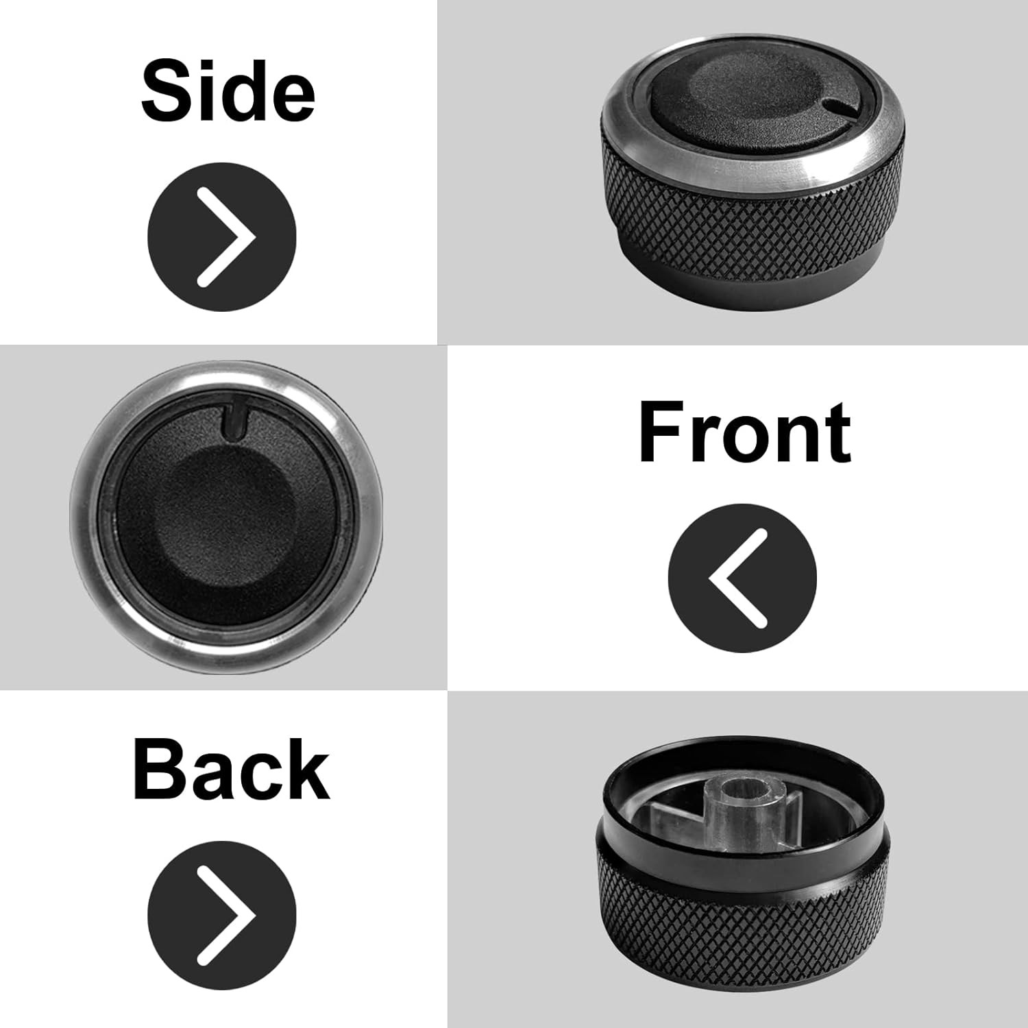3Pcs Heater Control Knob A/C Fan Air Conditioning Button Climate Switch