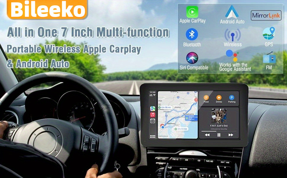 Portable car stereo wireless Carplay Android automatic 7 “touchscreen MP5 player
