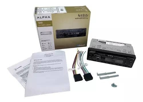 INFINITY Alpha100 Media Radio/USB/Bluetooth/Aux/SD/EQ MP3 1-Din Car Stereo 50×4