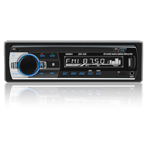JSD-520 Car Stereo Audio Single Din Bluetooth Handsfree FM Radio Receiver USB