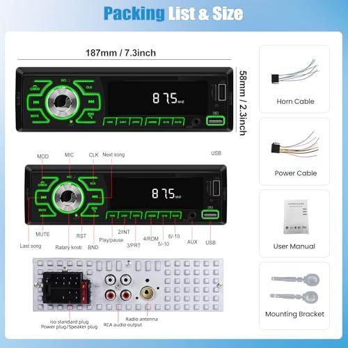Bluetooth Car Radio – Single Din – Car Multimedia Audio Receiver P2