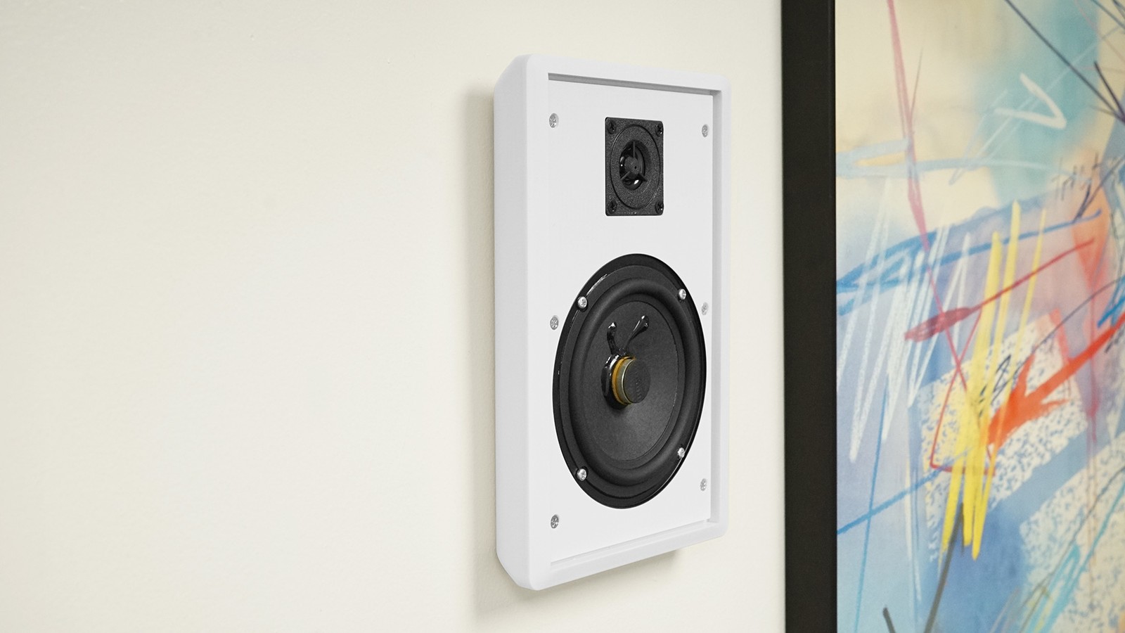 8 Rockville RockSlim White Home Theater 5.25″ 240w Easy Wall Mount Slim Speakers