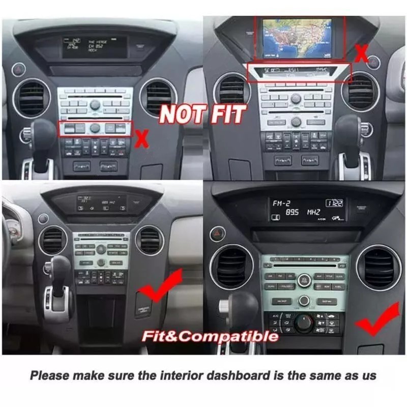 For Honda Pilot 6.2″ Android 13 Car Radio Stereo BT SWC GPS Navi Carplay Display