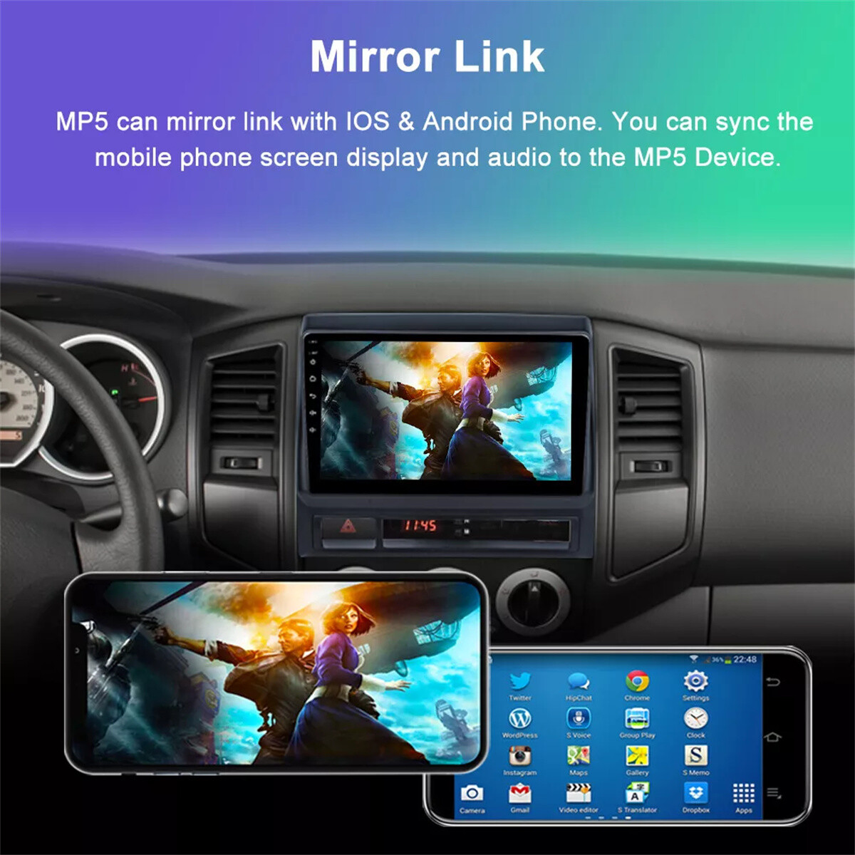 JBL For TOYOTA TACOMA 2005-2013 9″inch CarPlay Android Car Stereo Radio WiFi GPS