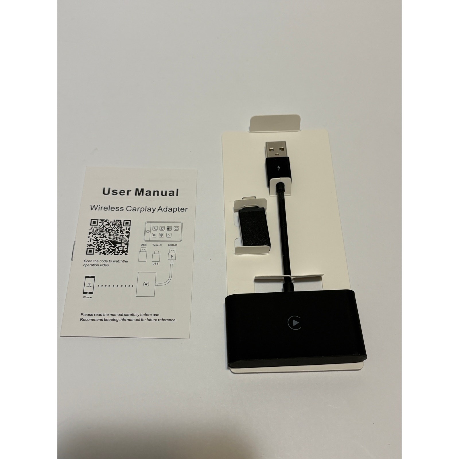 Wireless CarPlay Adapter – Open Box – 5.8GHz WiFi Auto-Connect Plug & Play