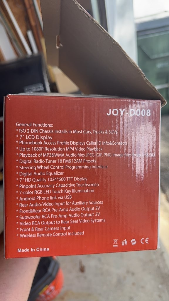 JoyBring JOY-D008 Car Stereo with 7″ Touchscreen