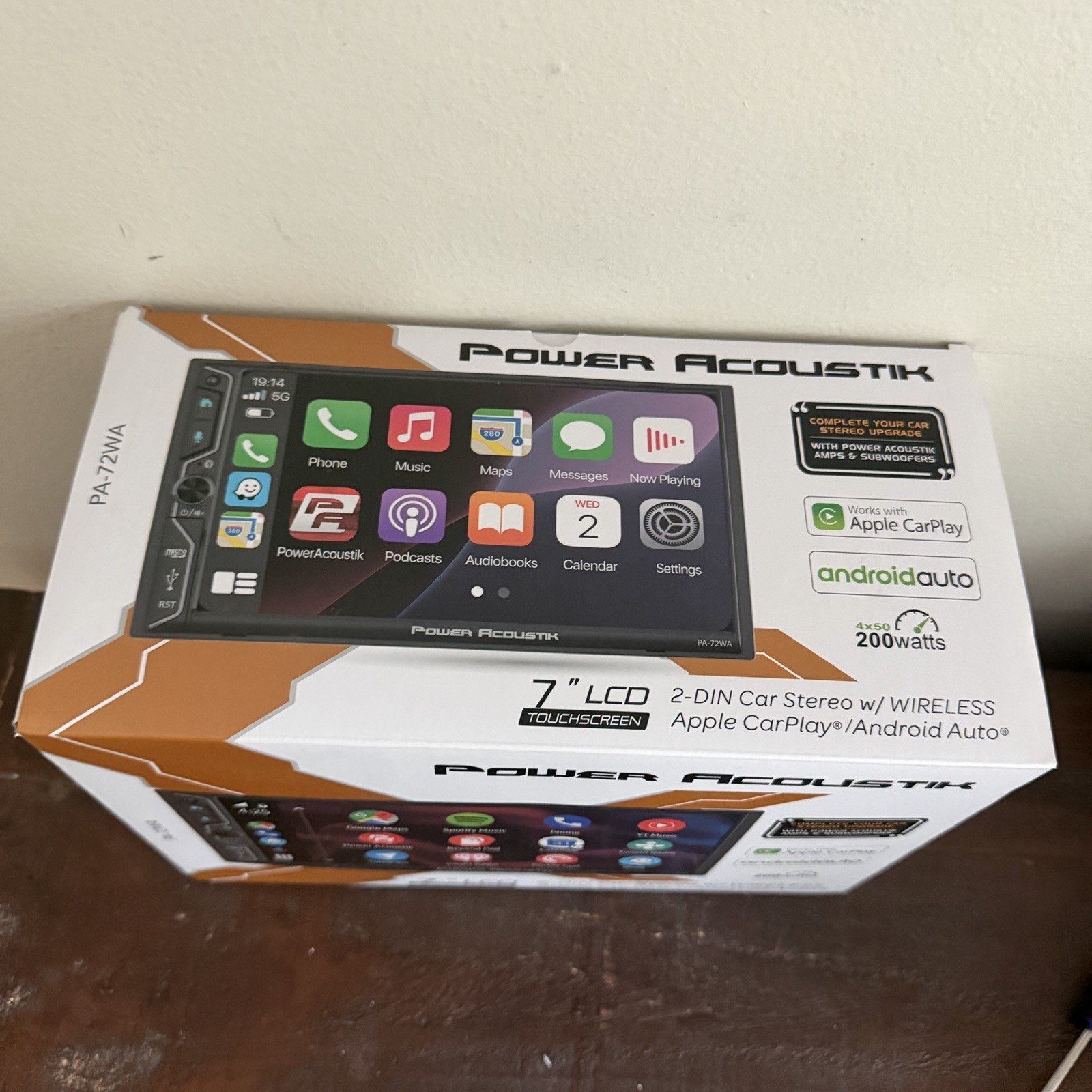 Power Acoustik PA-72WA 2-DIN Car Stereo Head Unit – 7” Touchscreen, Wireless App