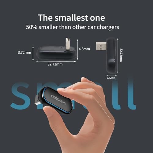 Wireless CarPlay/Android Auto 360 ° Rotation Mini Plug and Play Black