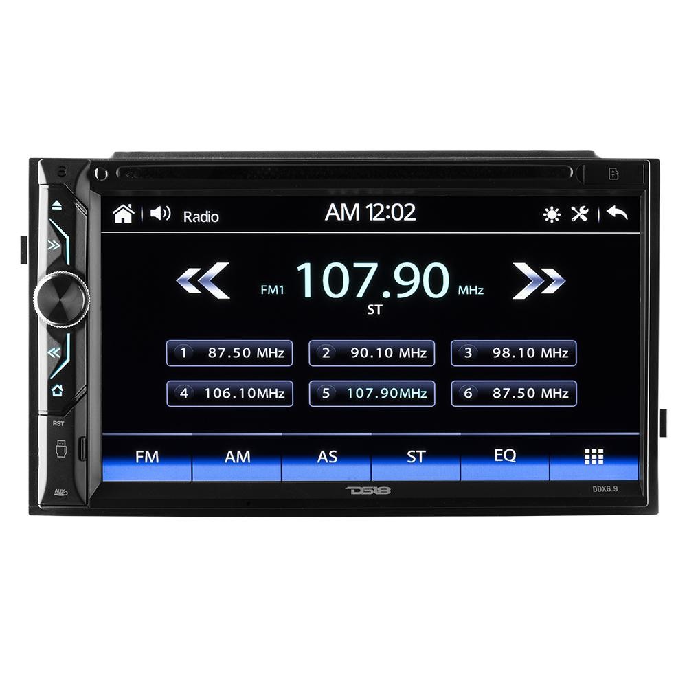 DS18 6.9″ Touchscreen Double DIN Bluetooth DVD USB AUX AM FM Mirror Link DDX6.9