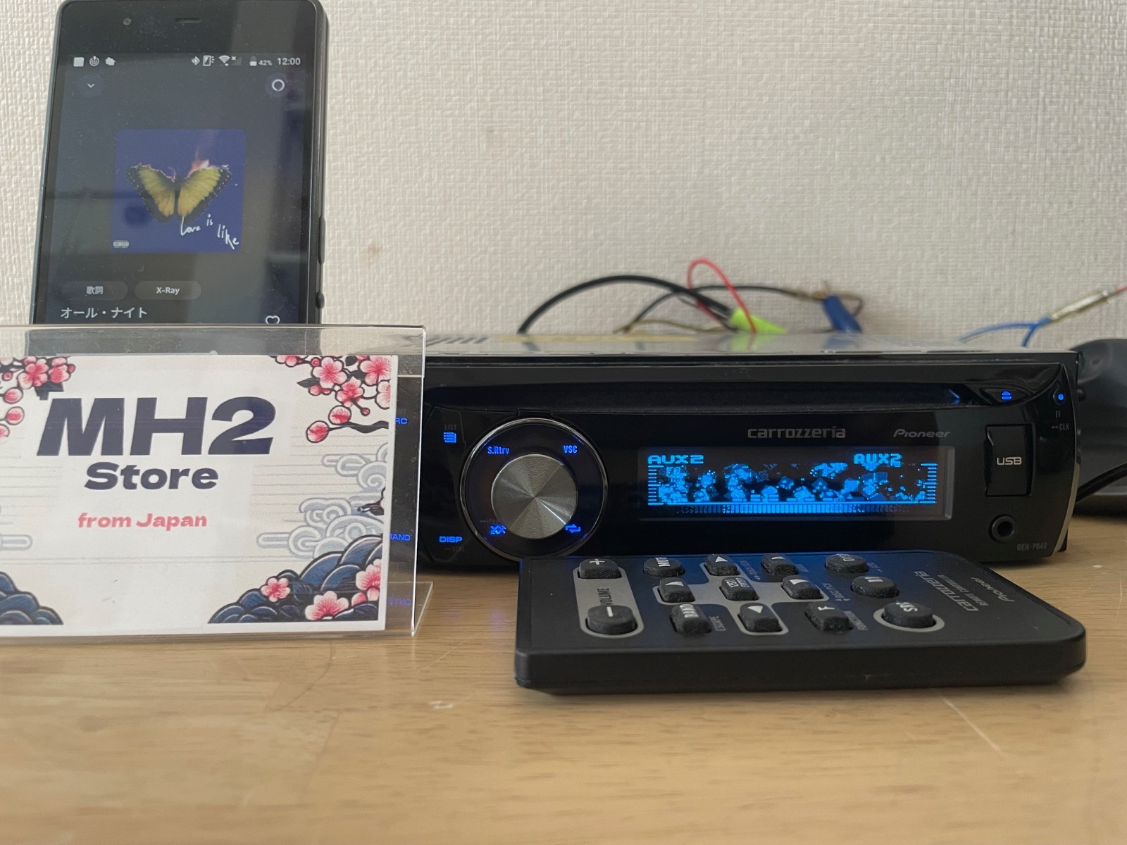 Pioneer Carrozzeria DEH-P640 Car Audio 1DIN CD Player Confirmed Operation