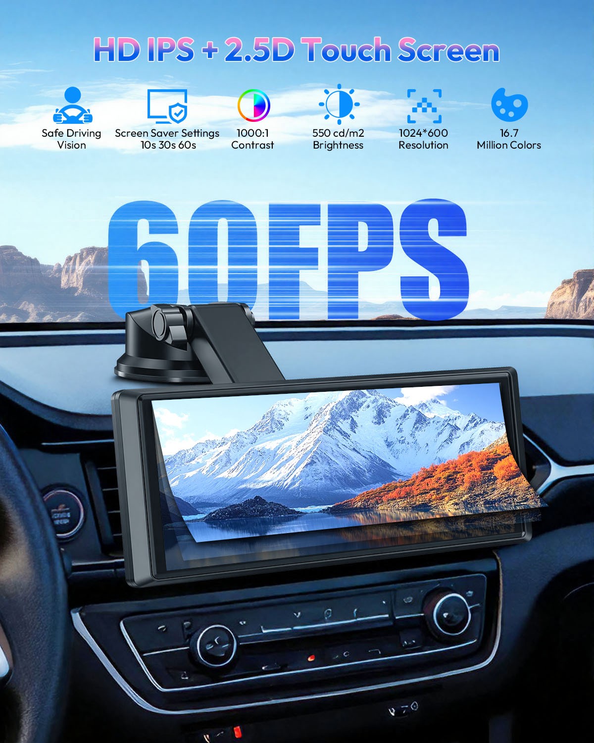 8.1″ Smart In-vehicle Touchscreen Portable Car Stereo Radio Carplay Android Auto