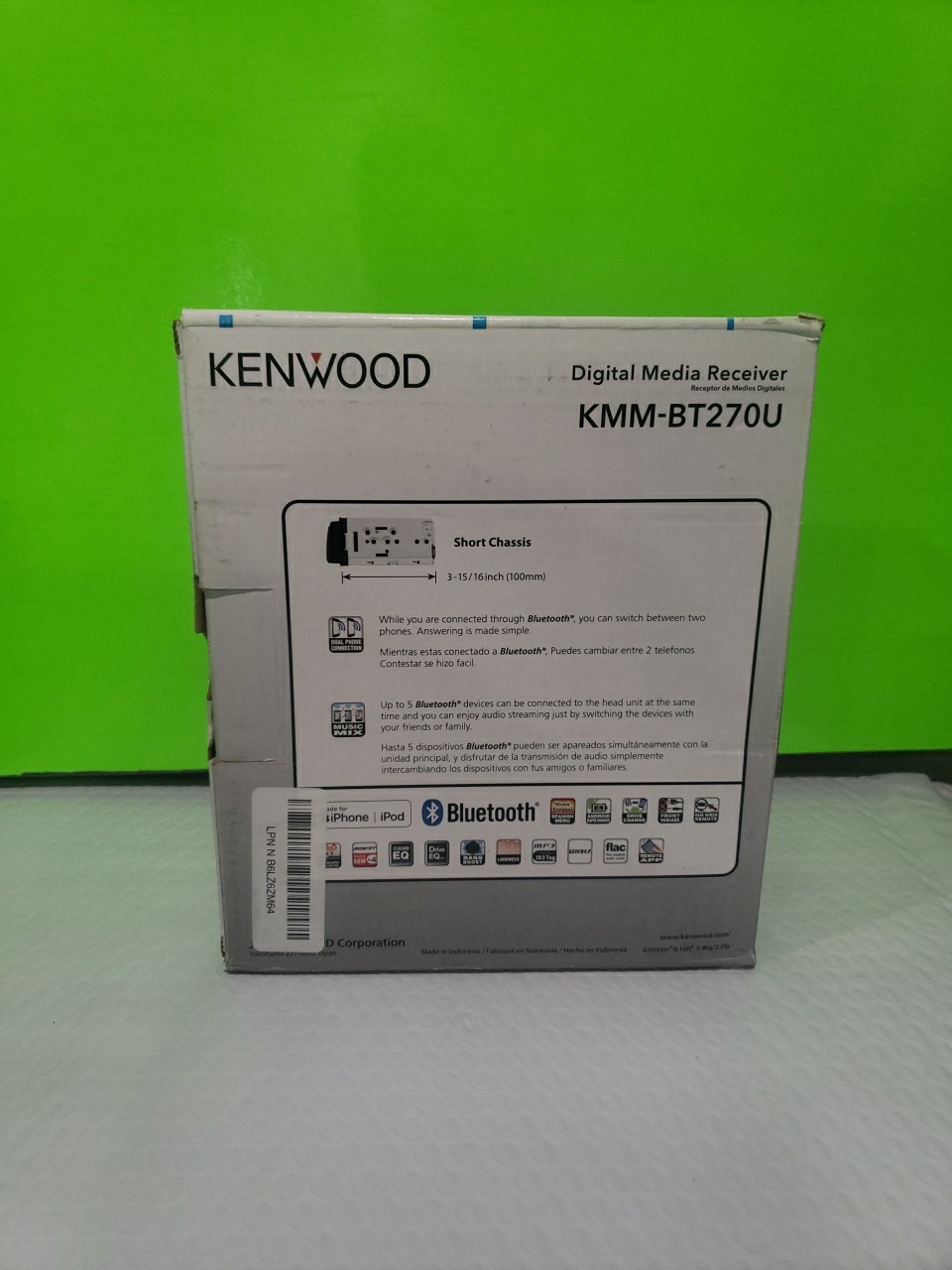 KENWOOD KMM-BT270U Bluetooth Digital Media Car Stereo USB AM/FM MP3 LCD Open