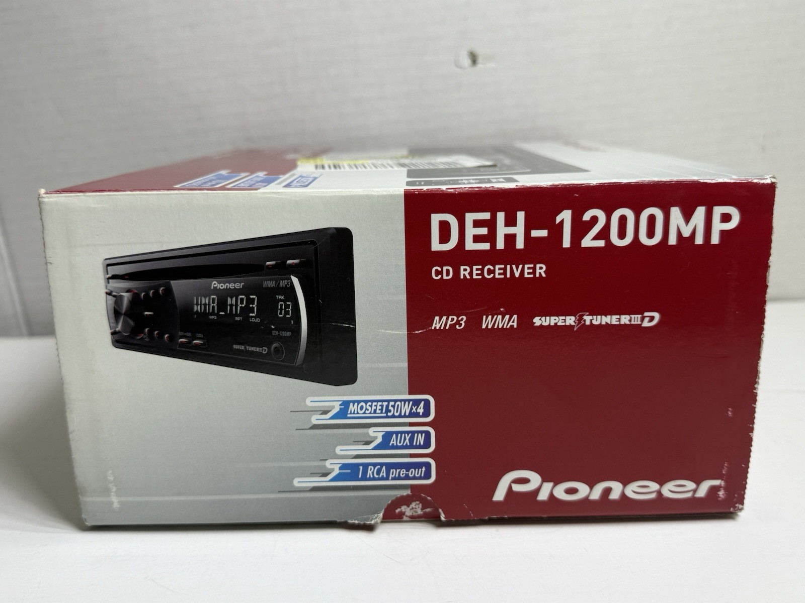 Pioneer DEH-1200MP CD Player AM/FM WMA MP3 AUX Super Tuner w/ Remote & Box